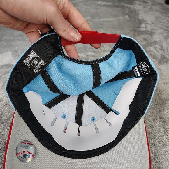 '47 Brand Texas Rangers Cooperstown Blue Red‎ One Size Snapback Baseball Cap Hat - Picture 7 of 8